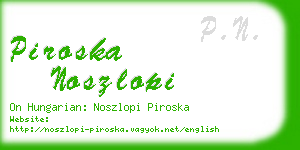 piroska noszlopi business card